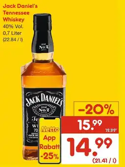 Netto Marken-Discount Jack daniel's tennessee whiskey Angebot