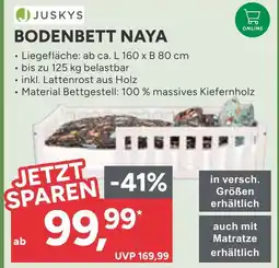 Marktkauf Juskys bodenbett naya Angebot