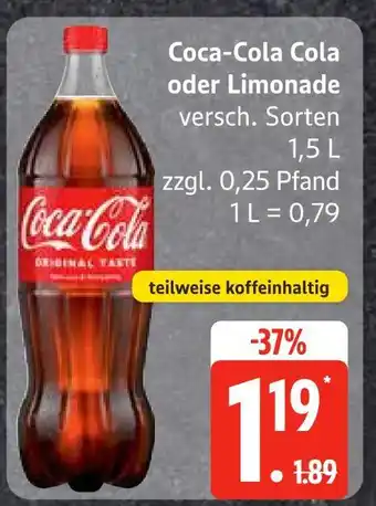 Edeka Coca-cola cola oder limonade Angebot