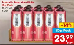 Netto Marken-Discount Tavernello rosso vino d'italia 10er pack Angebot