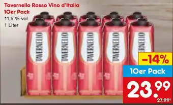 Netto Marken-Discount Tavernello rosso vino d'italia 10er pack Angebot