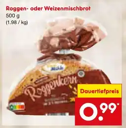 Netto Marken-Discount Roggen- oder weizenmischbrot Angebot