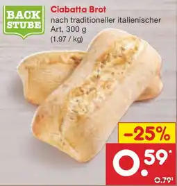 Netto Marken-Discount BACK STUBE Ciabatta Brot Angebot