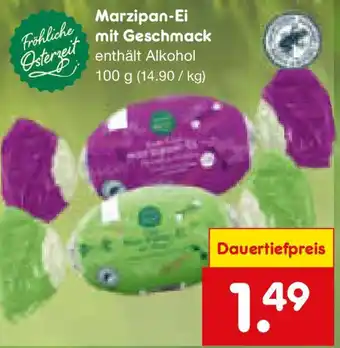 Netto Marken-Discount Fröhliche F Osterzeit Marzipan-Ei mit Geschmack Angebot