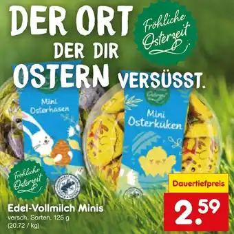 Netto Marken-Discount Fröhliche Osterzeit Edel-vollmilch minis Angebot