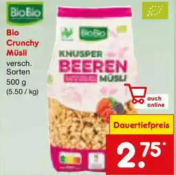 Netto Marken-Discount Biobio bio crunchy müsli Angebot