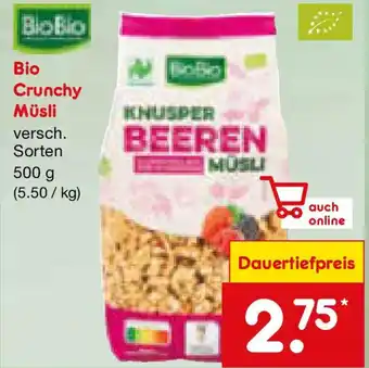 Netto Marken-Discount Biobio bio crunchy müsli Angebot