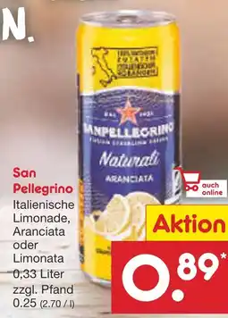 Netto Marken-Discount San pellegrino italienische limonade, aranciata oder limonata Angebot