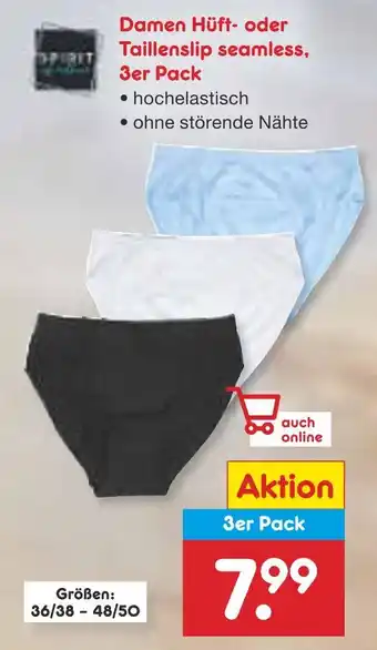 Netto Marken-Discount Esprit damen hüft- oder taillenslip seamless, 3er pack Angebot