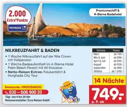 Netto Marken-Discount Netto reisen nilkreuzfahrt & baden Angebot