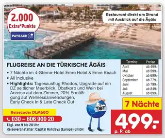 Netto Marken-Discount Netto reisen flugreise an die türkische ägäis Angebot