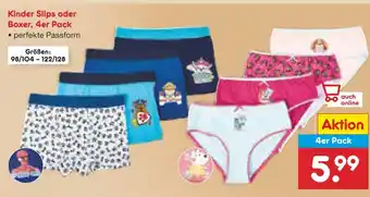 Netto Marken-Discount Kinder slips oder boxer Angebot