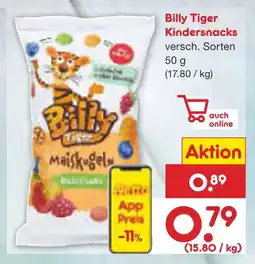 Netto Marken-Discount Billy tiger kindersnacks Angebot