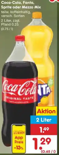 Netto Marken-Discount Coca-cola, fanta, sprite oder mezzo mix Angebot