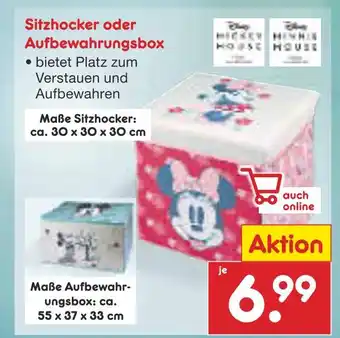 Netto Marken-Discount Sitzhocker oder aufbewahrungsbox Angebot