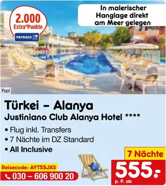 Netto Marken-Discount Türkei - Alanya Justiniano Club Alanya Hotel Angebot