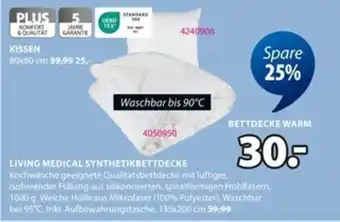 Jysk LIVING MEDICAL SYNTHETIKBETTDECKE Angebot