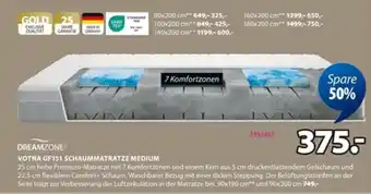 Jysk DREAMZONE VOTNA GF151 SCHAUMMATRATZE MEDIUM Angebot