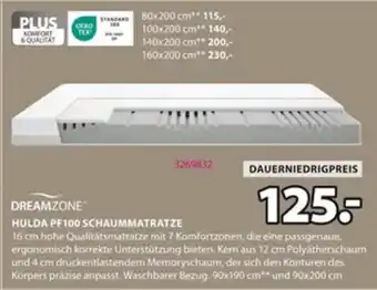 Jysk DREAMZONE HULDA PF100 SCHAUMMATRATZE Angebot