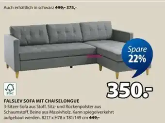 Jysk FALSLEV SOFA MIT CHAISELONGUE Angebot