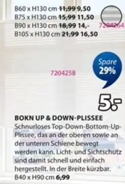 Jysk BOKN UP & DOWN-PLISSEE Angebot