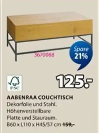 Jysk AABENRAA COUCHTISCH Angebot