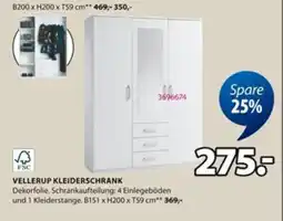 Jysk VELLERUP KLEIDERSCHRANK Angebot