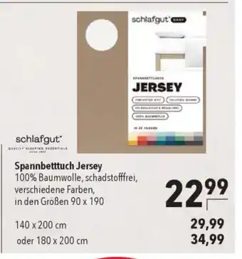 CITTI Markt schlafgut Spannbetttuch Jersey Angebot
