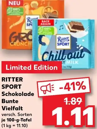 Kaufland RITTER SPORT Schokolade Bunte Vielfalt Angebot