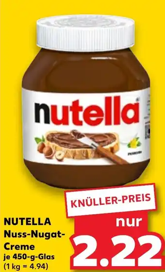 Kaufland NUTELLA Nuss-Nugat- Creme Angebot