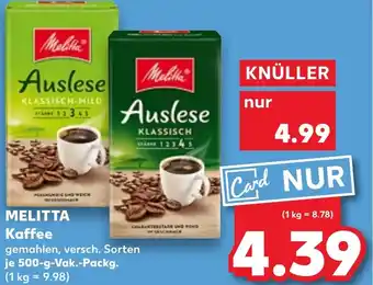 Kaufland MELITTA Kaffee Angebot