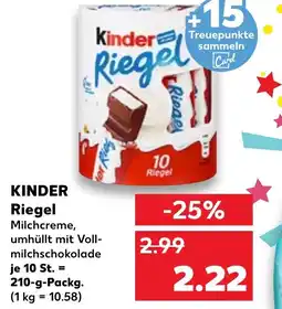 Kaufland KINDER Riegel Angebot