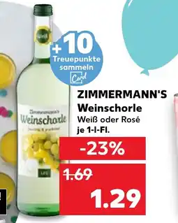 Kaufland ZIMMERMANN'S Weinschorle Angebot