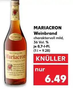 Kaufland MARIACRON Weinbrand Angebot