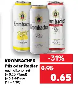 Kaufland KROMBACHER Pils oder Radler Angebot