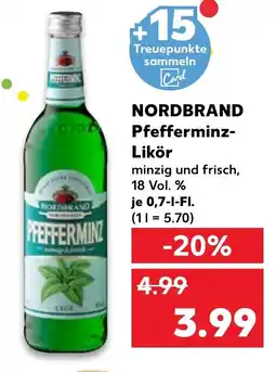 Kaufland NORDBRAND Pfefferminz- Likör Angebot