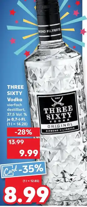 Kaufland THREE SIXTY Vodka Angebot