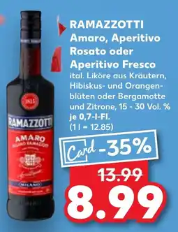 Kaufland RAMAZZOTTI Amaro, Aperitivo Rosato oder Aperitivo Fresco Angebot