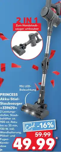 Kaufland PRINCESS Akku-Stiel- Staubsauger 339670 Angebot