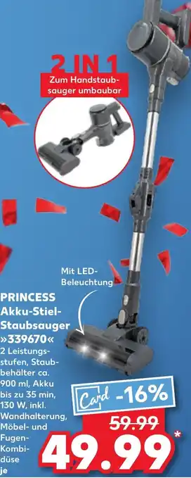 Kaufland PRINCESS Akku-Stiel- Staubsauger 339670 Angebot