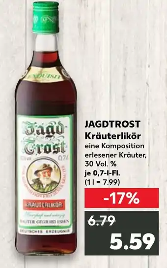 Kaufland JAGDTROST Kräuterlikör Angebot