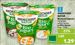 Kaufland ANDECHSER NATUR Bioland Joghurt Angebot