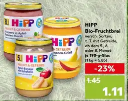 Kaufland HIPP Bio-Fruchtbrei Angebot