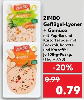 Kaufland ZIMBO Geflügel-Lyoner + Gemüse Angebot