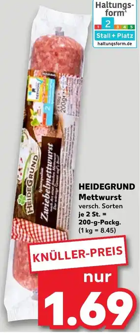 Kaufland HEIDEGRUND Mettwurst Angebot