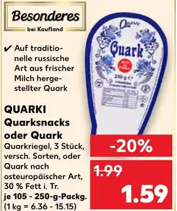 Kaufland QUARKI Quarksnacks oder Quark Angebot