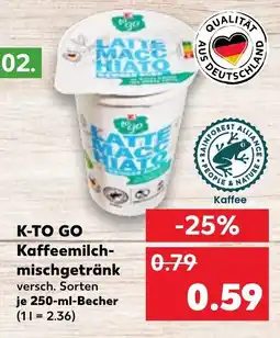 Kaufland K-TO GO Kaffeemilch- mischgetränk Angebot