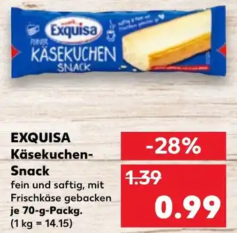 Kaufland EXQUISA Käsekuchen- Snack Angebot