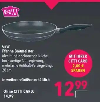 CITTI Markt GSW Pfanne Bratmeister Angebot