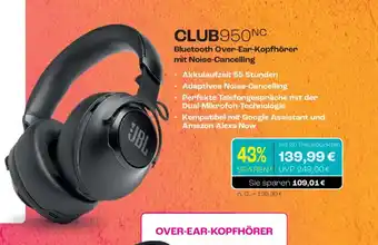 CITTI Markt JBL Bluetooth Over-Ear-Kopfhörer mit Noise-Cancelling CLUB950NC Angebot